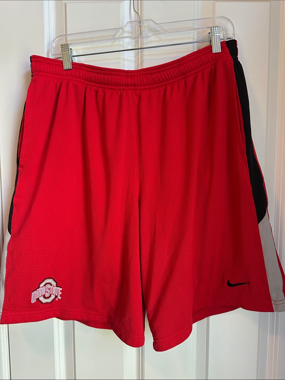 Nike Red Men's Ohio State Basketball Shorts with Black & White Accents